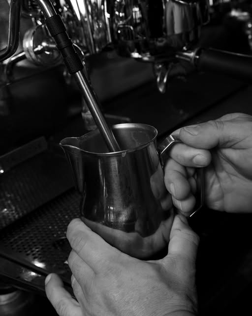 Handcrafted latte with foam art